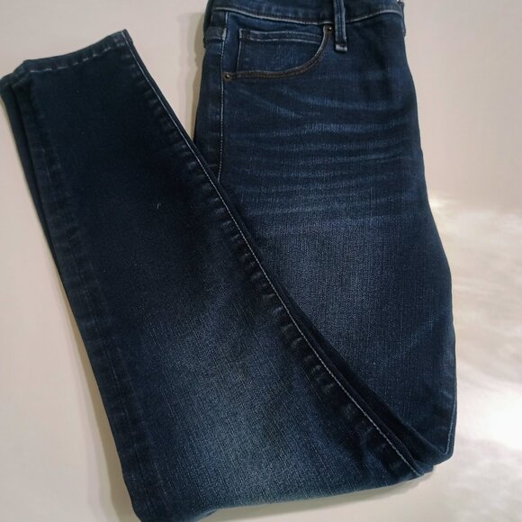 Abercrombie Fitch Jeans Womens 4/27 Simone High Rise Super Skinny Dark Wash Blue - Picture 2 of 6
